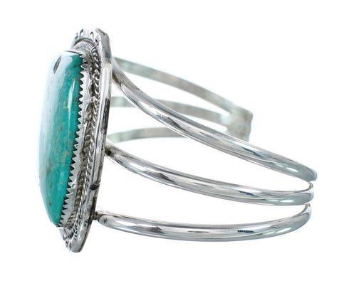 Sterling Silver Turquoise Navajo Cuff Bracelet JX130330